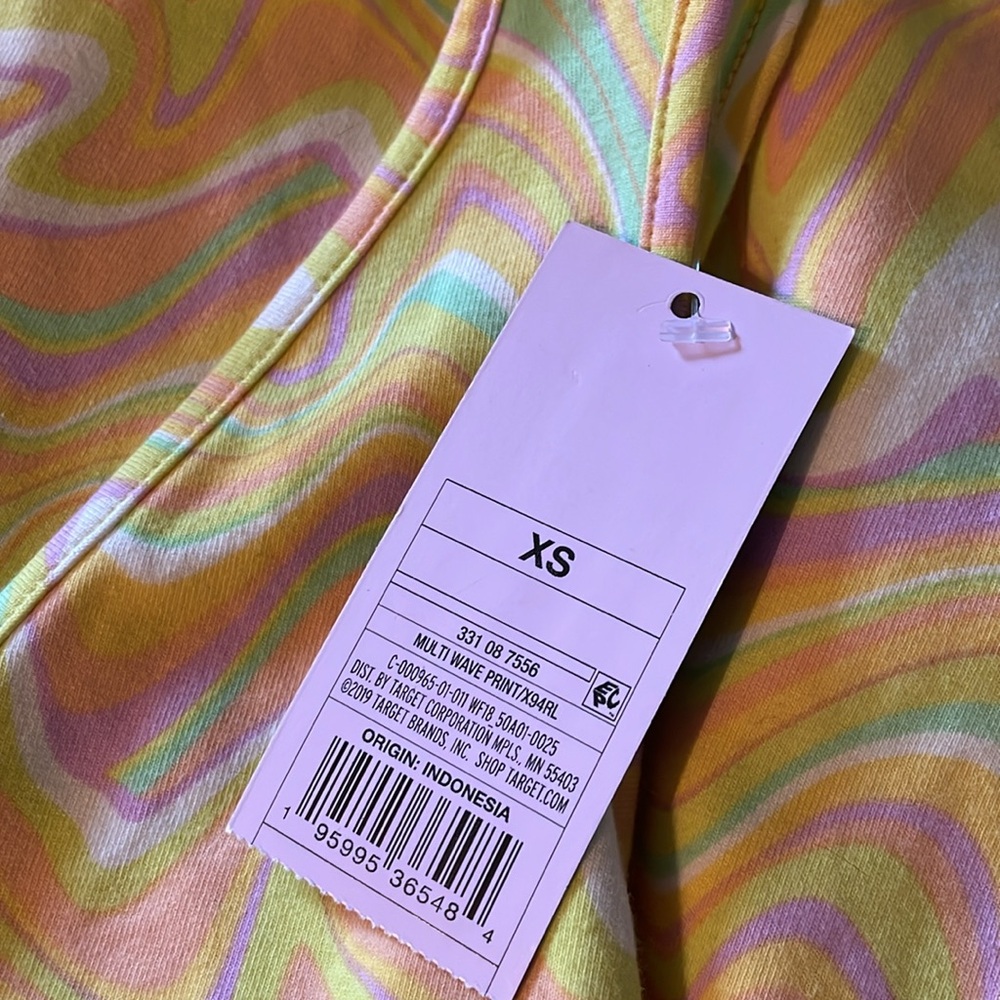 NWT Wild Fable Yellow & Green Bodycon Mini Dress. Size XS - Picture 5 of 5
